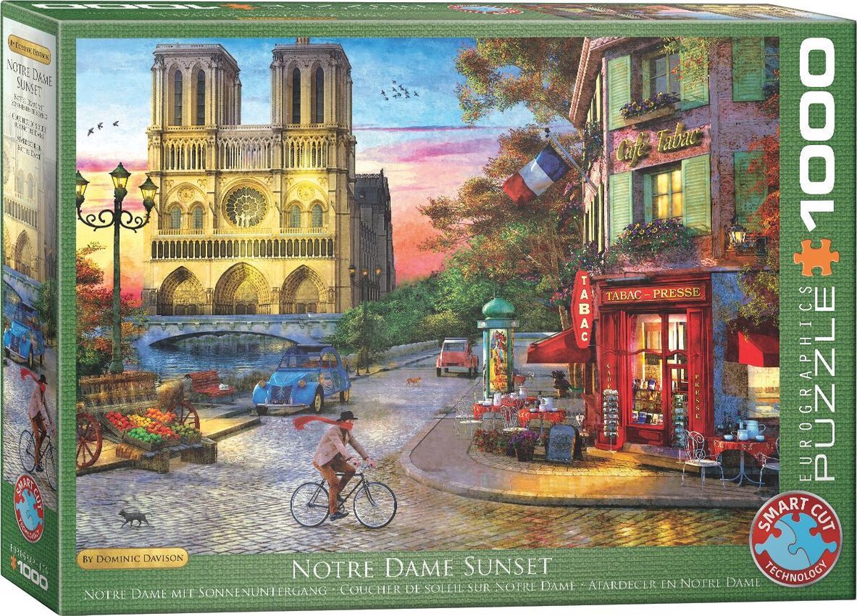 Eurographics - tramonto a Notre Dame [tramonto di notre Dame] - dominic davison - 1000 pezzi 68×48 cm (l×a) - puzzle