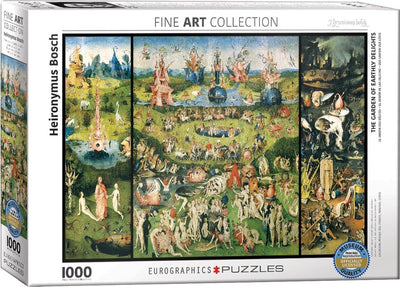 Eurographics - il giardino delle delizie terrene - hieronymus bosch - 1000 pezzi 68×48 cm (l×a) - puzzle d'arte
