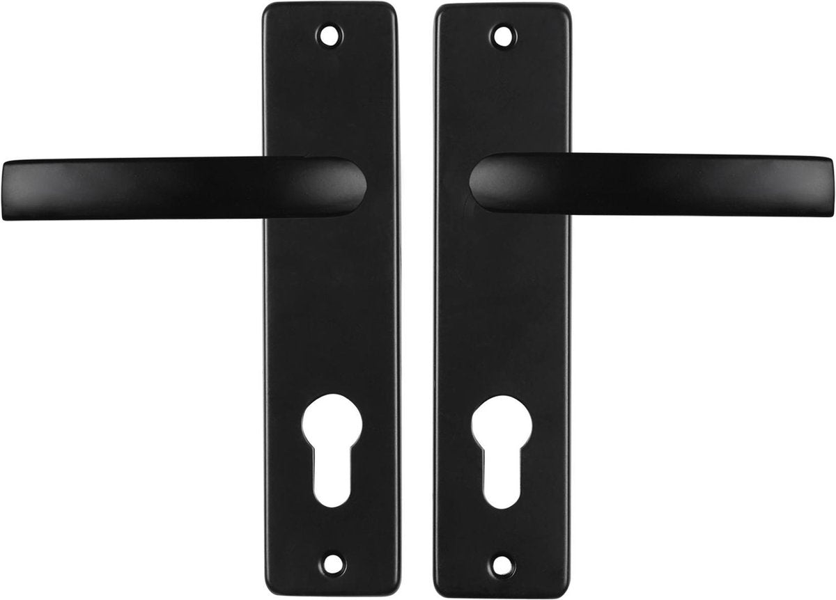 Maniglia per porta Starx nera - accessori per porta - scudo per cilindro profilato (pc72) - blocco maniglia