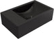 Fontana Plieger Houston destra senza foro per rubinetto 37x23 cm nero opaco