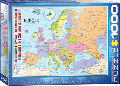 Eurographics - mappa dell'Europa [mappa dell'Europa] - 1000 pezzi 68×48 cm (l×a) - puzzle