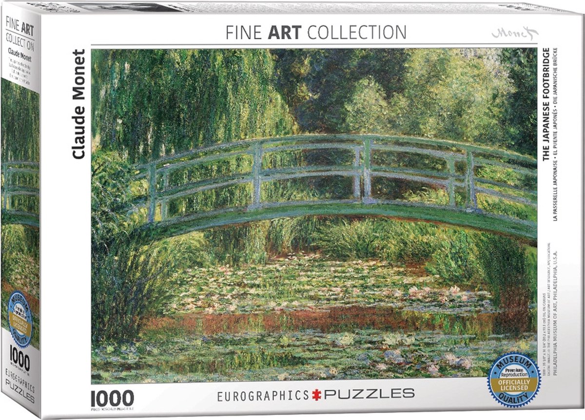 Eurographics - il ponte giapponese [le pont japonais] - claude monet - 1000 pezzi 68×48 cm (l×a) - puzzle d'arte