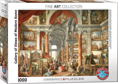 Eurographics - gallery of faces of modern Rome [galleria di vedute di roma moderna] - giovanni panini - 1000 pezzi 68×48 cm (l×a) - puzzle d'arte