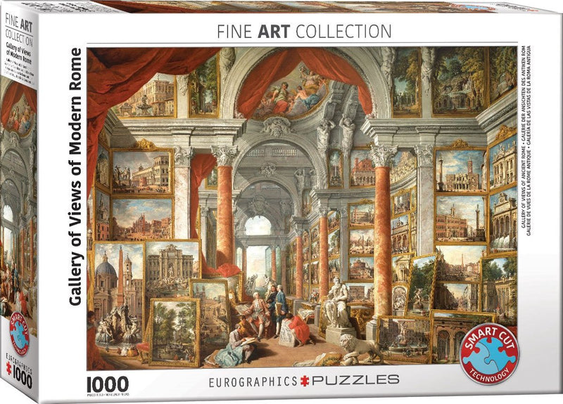 Eurographics - galería de rostros de la Roma moderna [galleria di vedute di roma moderna] - giovanni panini - 1000 piezas 68×48cm (w×h) - rompecabezas de bellas artes
