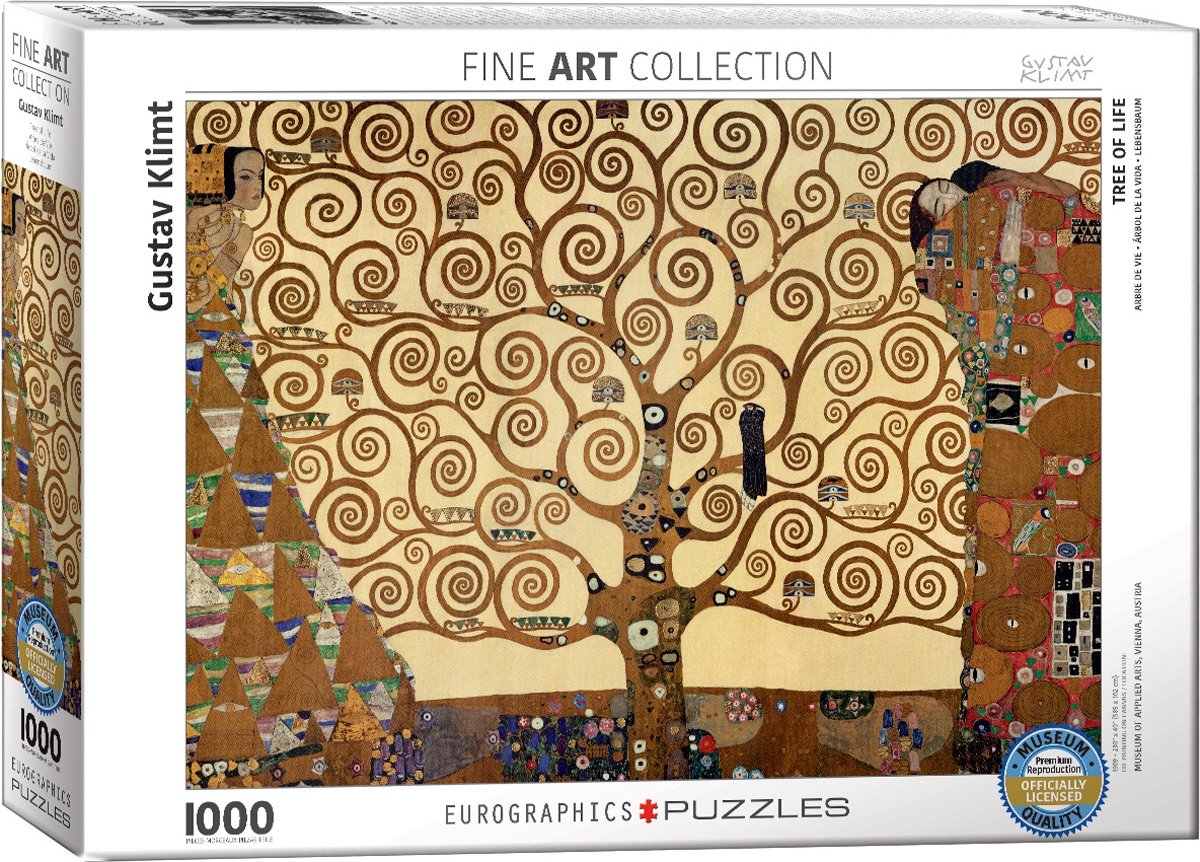 Eurographics - de levensboom [der lebensbaum] - gustav klimt - 1000 stukjes 68×48cm (b×h) - fine art legpuzzel