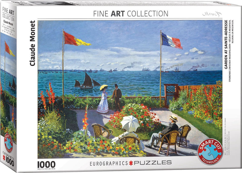 Eurographics - jardín en sainte-adresse [jardin à sainte-adresse] - claude monet - 1000 piezas 68×48cm (w×h) - rompecabezas de bellas artes