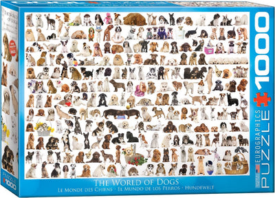Eurographics - il mondo dei cani - puzzle da 1000 pezzi 68×48 cm (l×a)