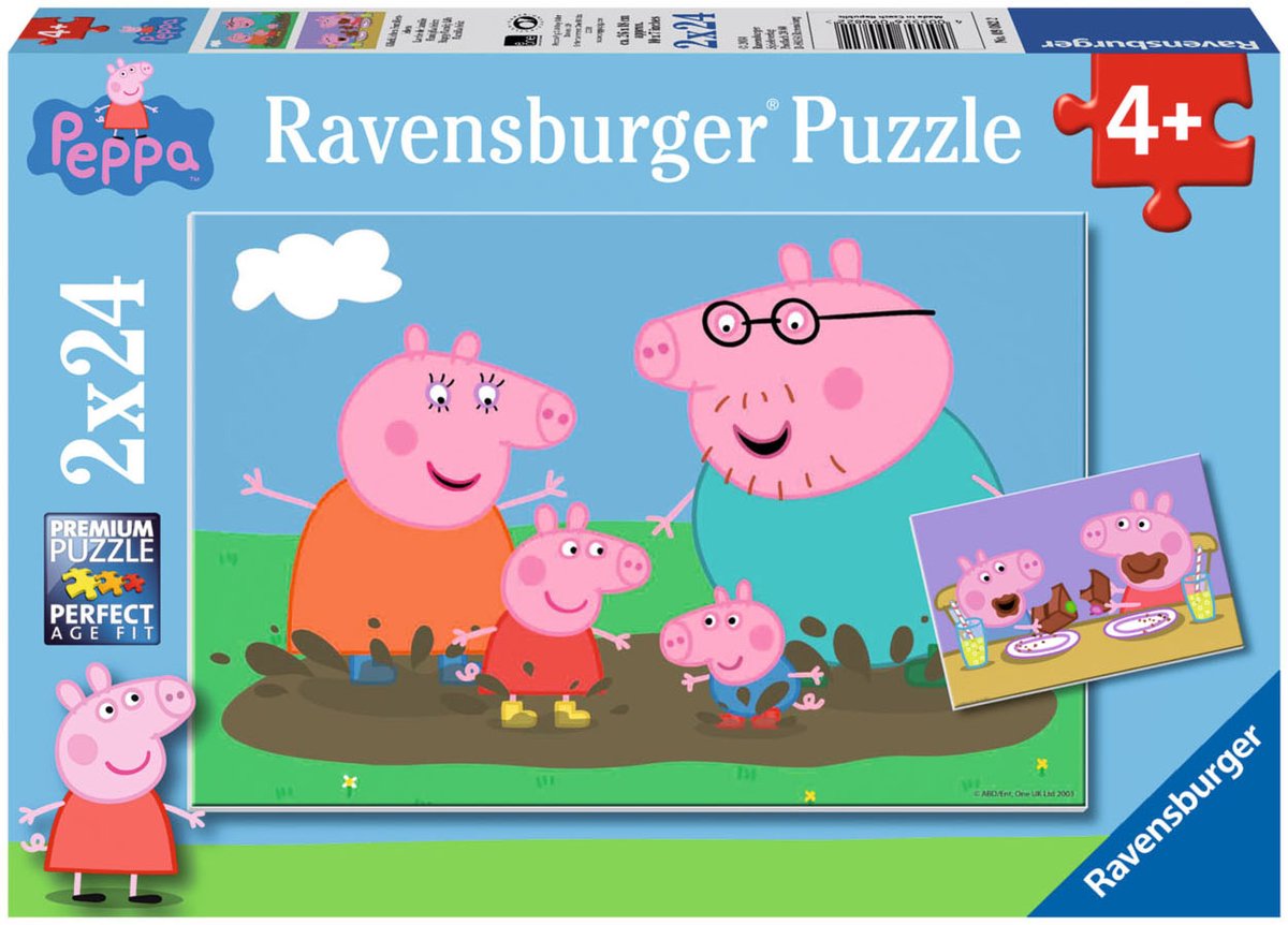 Ravensburger Jigsaw Puzzle Happy Family Peppa Pig, 2x24st.