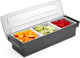 Bar up - bartender container - 3 compartments - suitable for cocktails - transparent lid