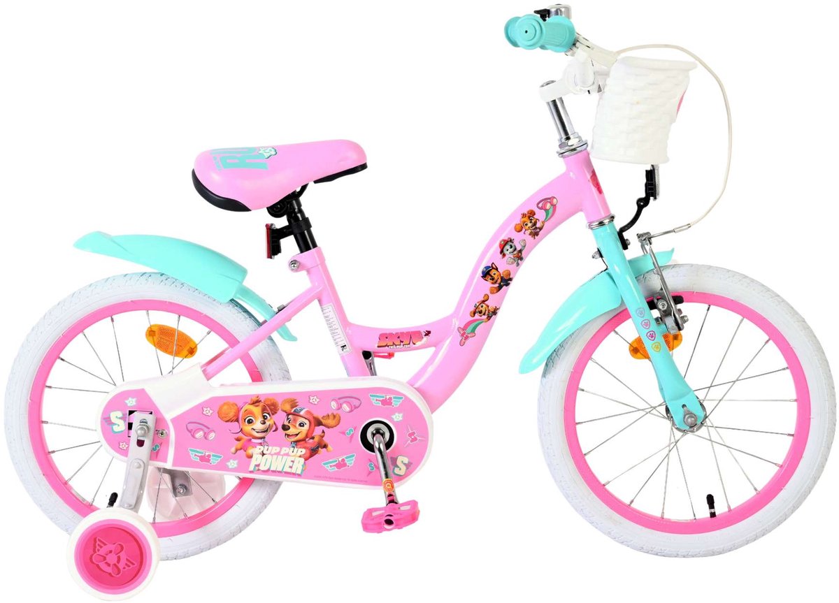 Bicicletta per bambini Paw Patrol - ragazze - 16 pollici - rosa