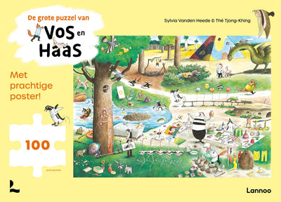 Lannoo de grote puzzel van vos en haas (100 stukken)