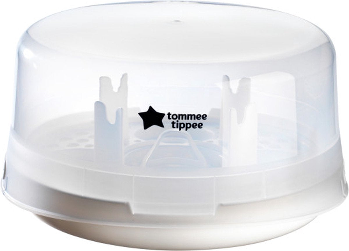 Tommee Tippee - sterilizzatore a vapore per microonde per biberon e accessori - uccide i virus* e il 99,9% dei batteri - Ciclo di sterilizzazione di 4 minuti