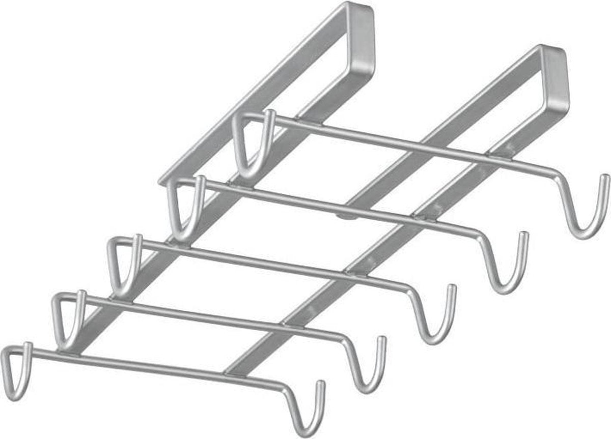 Metaltex - portabicchieri - portabicchieri - da appendere senza forare - argento