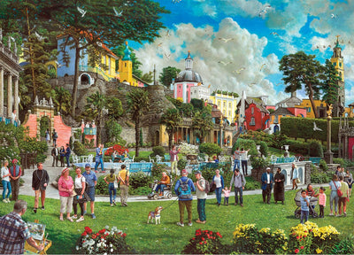 Gibsons - portmeiron (by bryan evans) - 1000 pieces 68×49cm (w×h) - jigsaw puzzle for adults