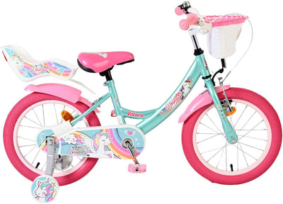 Bicicleta infantil Volare Unicornio - Niña - 16 pulgadas - Verde