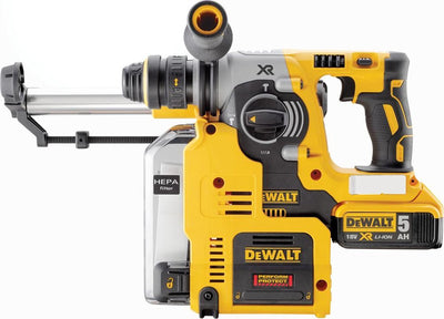 Dewalt dch275p2-qw - trapano a percussione sds-plus - 18v xr - sistema di aspirazione della polvere - senza spazzole