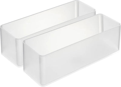 Organizador de cajones apilable Yamazaki - profundo | estrecho - torre - blanco