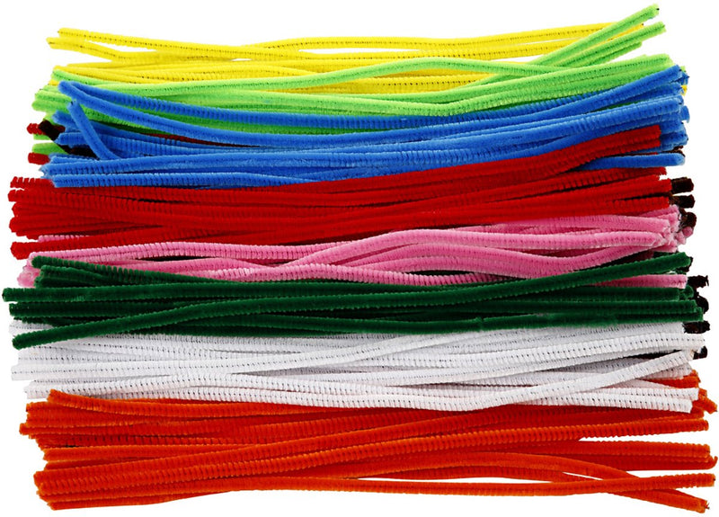 Creative Company Chenille, L: 30 cm, spessore 6 mm, vari colori, 200 div 1 box