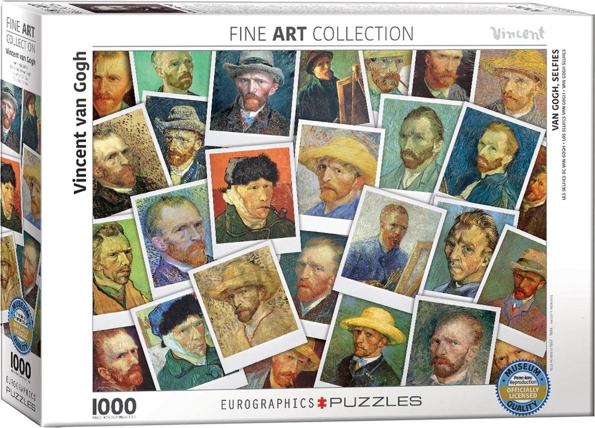 Eurographics - zelfportretten [van gogh selfies] - vincent van gogh - 1000 stukjes 68×48cm (b×h) - legpuzzel
