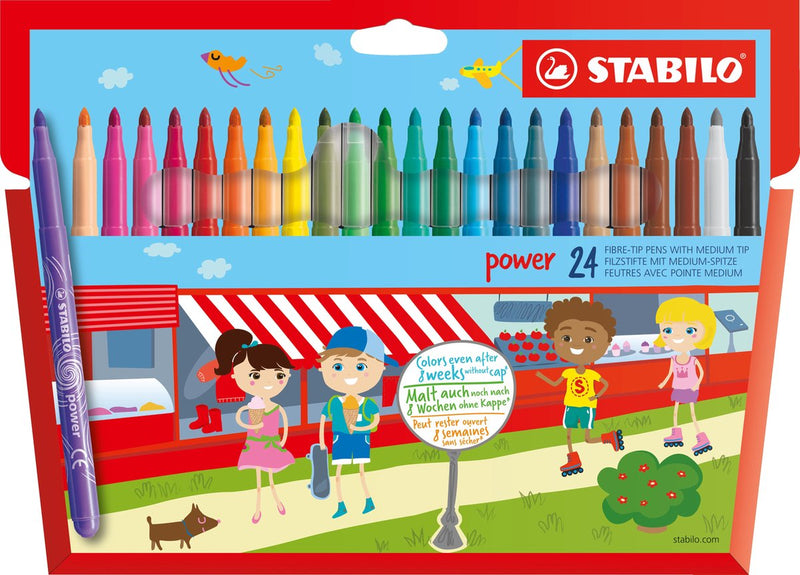 Stabilo power fieltro -tip Pen con 24 piezas