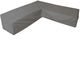 Eurotrail funda impermeable para sofá esquinero en forma de L, cantonic 330x330x100 70 cm, gris