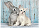 Clementoni - puzzle - 500 pezzi - gatto e coniglio - puzzle per bambini e adulti - collezione di alta qualità