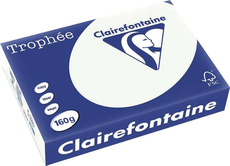 Clairefontaine trophée pastel a4 verde claro 160 g 250 hojas
