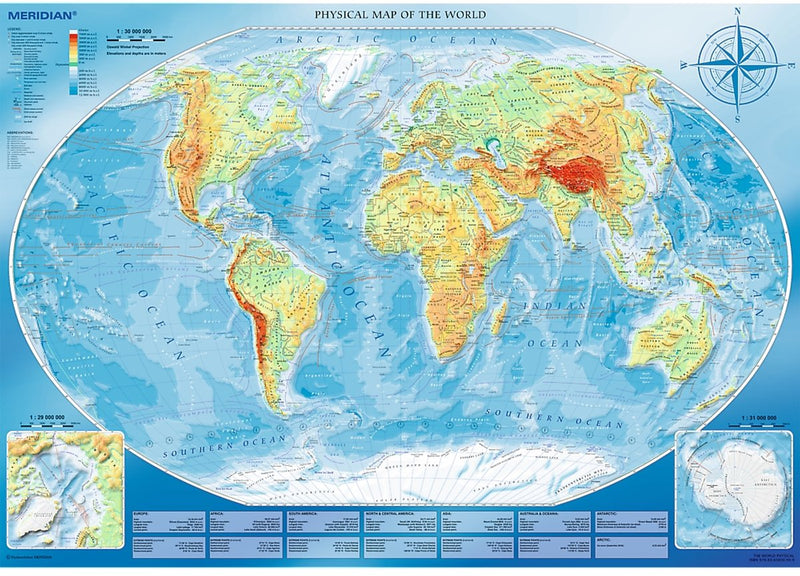 Trefl 4000: gran mapa físico del mundo