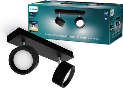 Philips LED Philips Bracia Bar nero 27k 2x5,5w 27k