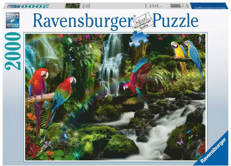 Bonte loros en el rompecabezas de Jungle Jigsaw, 2000.