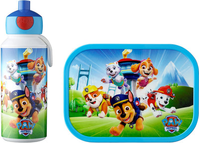 Set pranzo Mepal (portapranzo con bottiglia pop-up) campus - 400 + 750 ml - portapranzo e bicchiere per bambini - bento box - borraccia pop-up - paw Patrol Pups