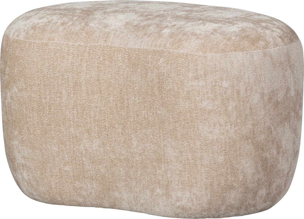 Woood popular poef - polyester - naturel - 43x73x49