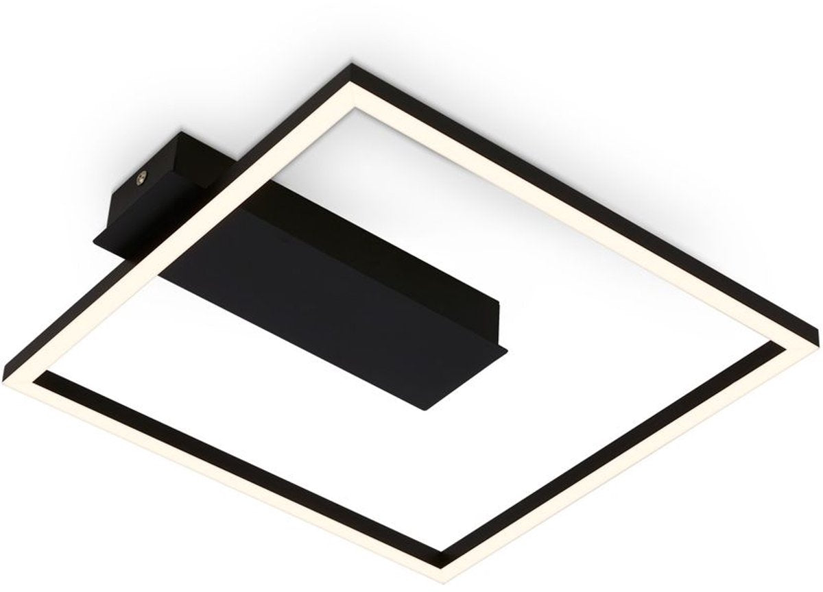 B.k.licht briloner - lampada da soffitto struttura LED - lampada da soffitto con luce bianca calda - 3000k - 12w - 1400 lm - 32x30x5 cm - nero