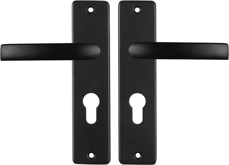 Maniglia per porta Starx nera - accessori per porta - scudo per cilindro profilato (pc55) - blocco maniglia