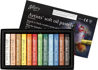 Mungyo gallery pastelli a olio premium, l: 7 cm, spess. 10 mm, vari colori, 12 pezzi 1 scatola