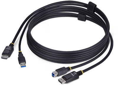 Startech .com porta display da 1,8 m e cavo USB KVM, 5 Gbps, 4K 60 Hz, HDR10, DP 1.2 e cavo combinato USB per switch KVM