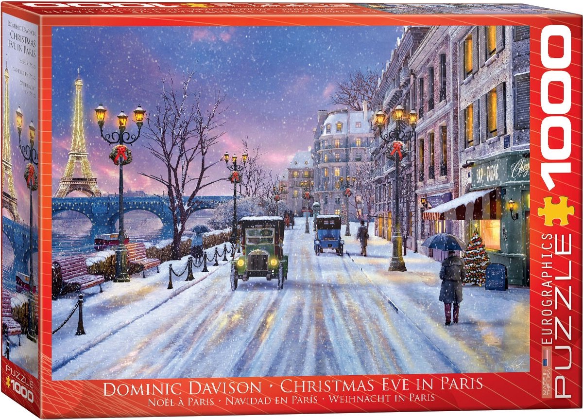 Eurographics - kerstavond in parijs [christmas eve in paris] - dominic davison - 1000 stukjes 68×48cm (b×h) - legpuzzel