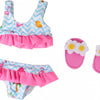 Bikini de muñecas Heless con zapatillas de flamenco, 28-35 cm
