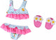 Heless dolls bikini with flamingo slippers, 28-35 cm