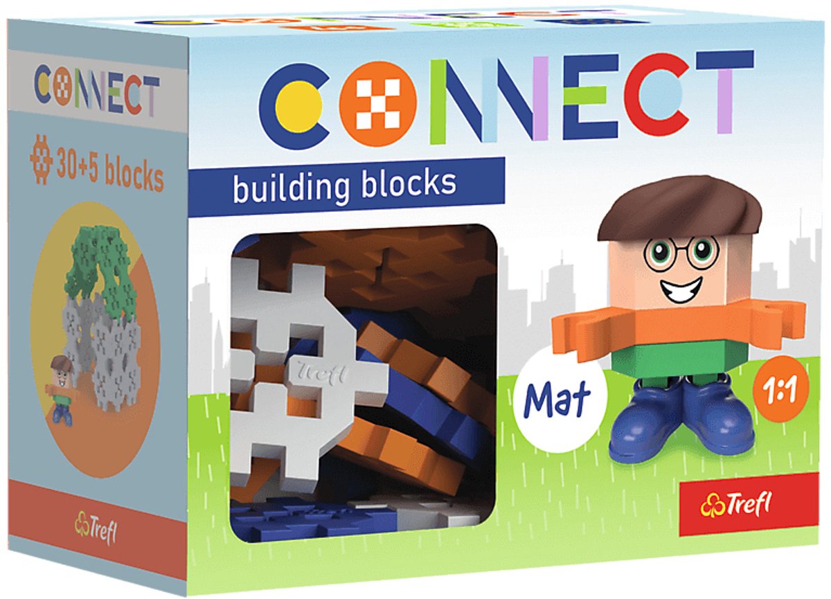 Trefl connect connect | bouwstenen mat 35 stuks