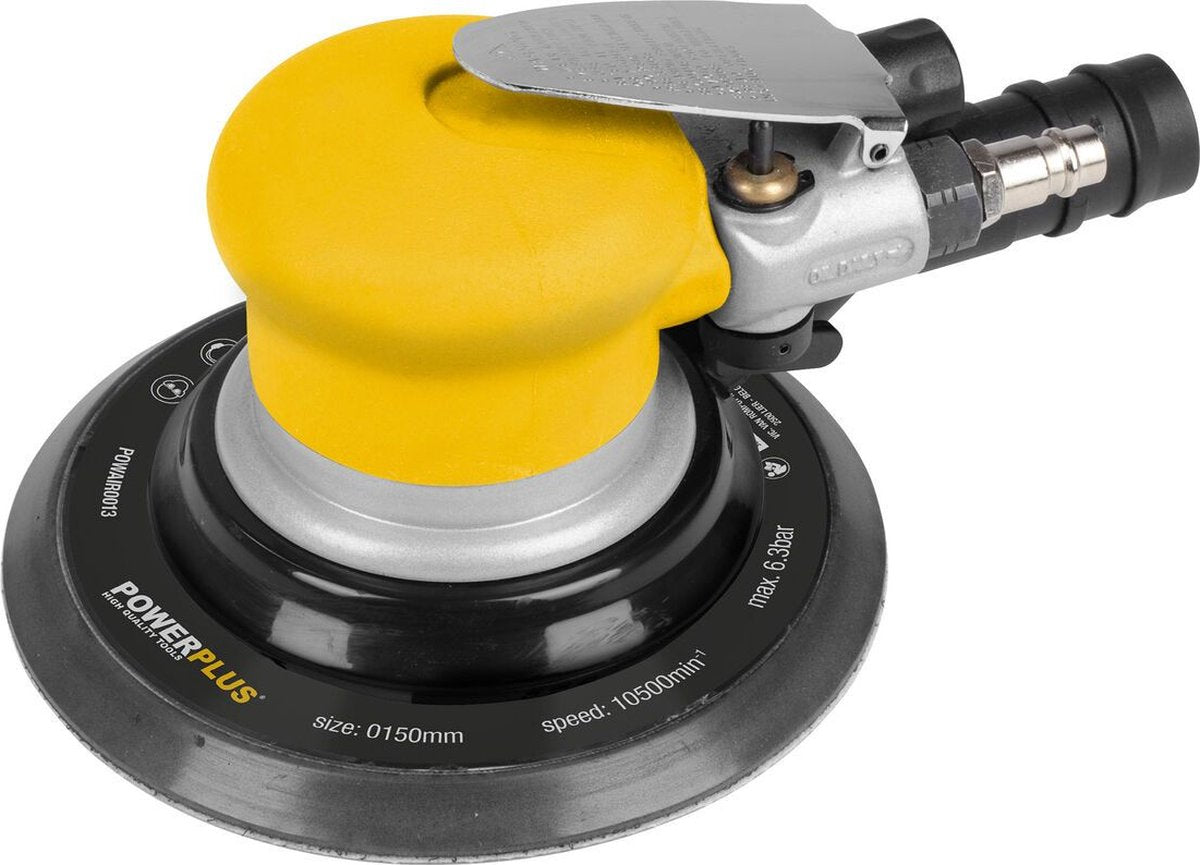 Lijadora excéntrica neumática Powerplus powair0013 - 240l min, 6,3 bar, papel de lija ᴓ150mm - 10500min-1