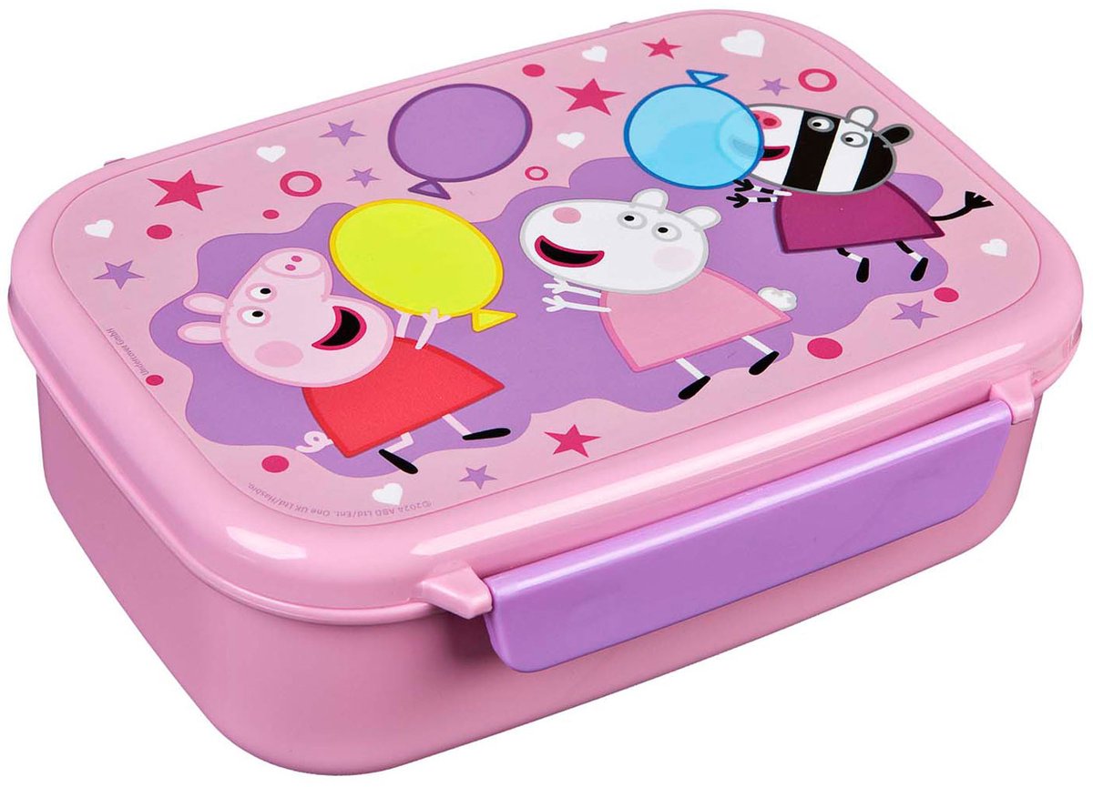 Lunchbox de cerdo de Peppa con bandeja de bocadillos