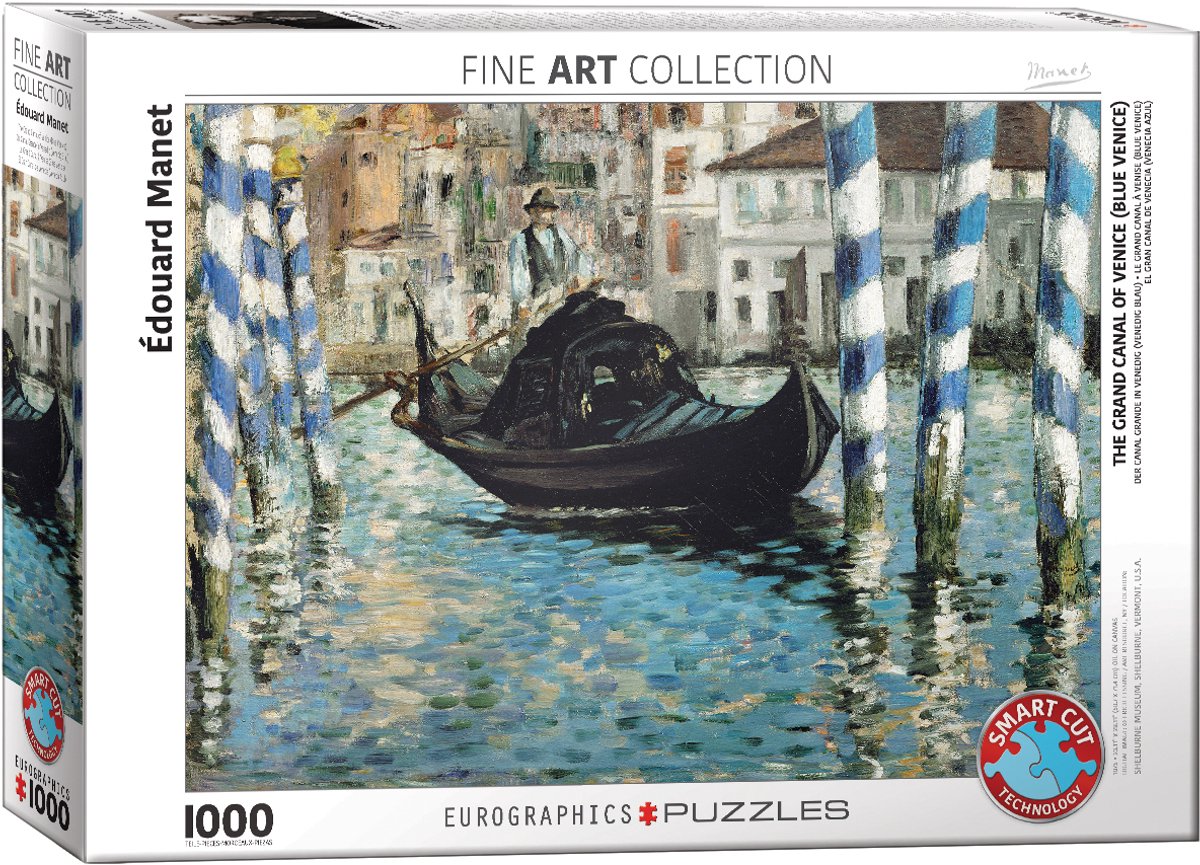 Eurographics - de dondel van venetië [la gondole de venise] - edouard manet - 1000 stukjes 68×48cm (b×h) - fine art legpuzzel