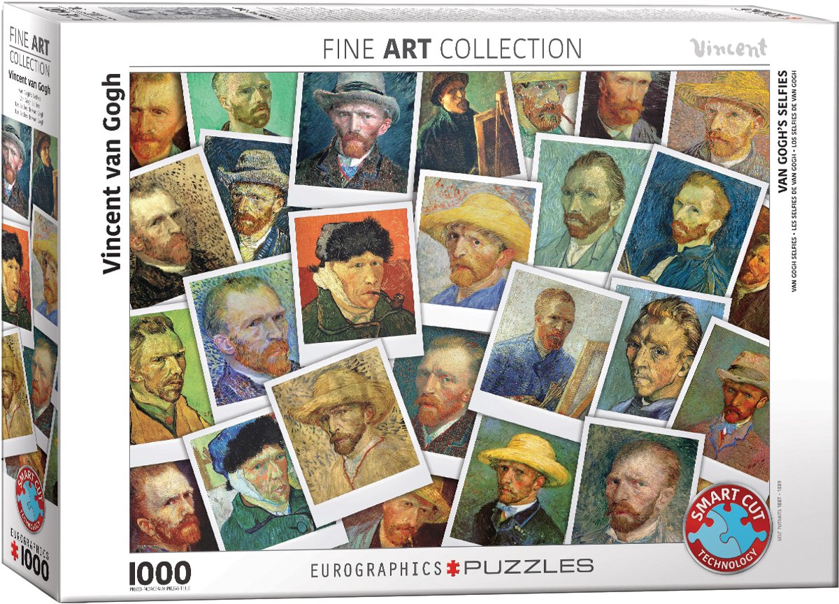 Eurographics - autoritratti [van gogh selfies] - vincent van gogh - 1000 pezzi 68×48 cm (l×a) - puzzle