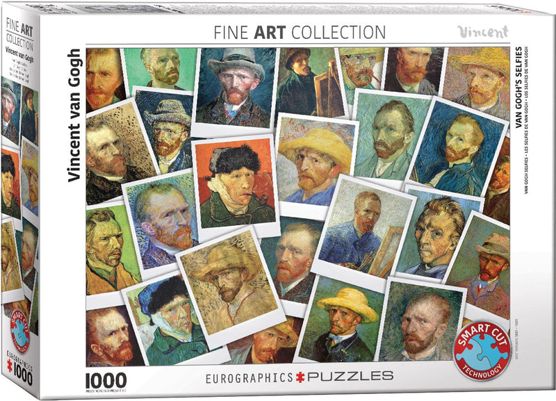 Eurographics - autoritratti [van gogh selfies] - vincent van gogh - 1000 pezzi 68×48 cm (l×a) - puzzle