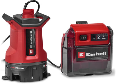 Einhell battery dirty water pump ge-dp 36 35 ll li solo - power x-change - 36 v li-ion - 14,000 l h - max. head: 9 m - max. immersion depth: 6 m - suction up to: 1 mm - excl. battery and charger
