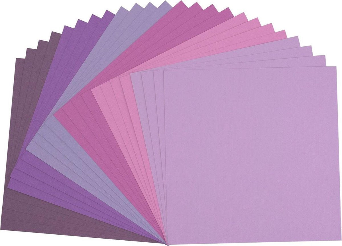 Cartoncino creativo Florence Vaessen, carta robusta 216 g - viola, 24 pezzi. 30,5 x 30,5 cm