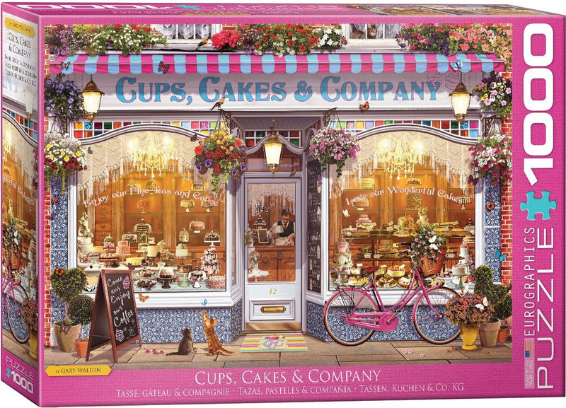 Eurographics - tazas, pasteles co. [cups, cakes company] - garry walton - 1000 piezas 68×48cm (ancho×alto) - rompecabezas