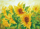 Diamond dotz® - diamond painting volwassenen - bloemen - zonnebloemen 41 x 57cm - ronde steentjes - volledig pakket