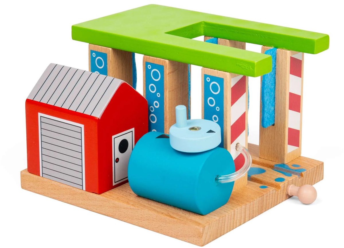 Autolavaggio bigjigs houten binari per treni
